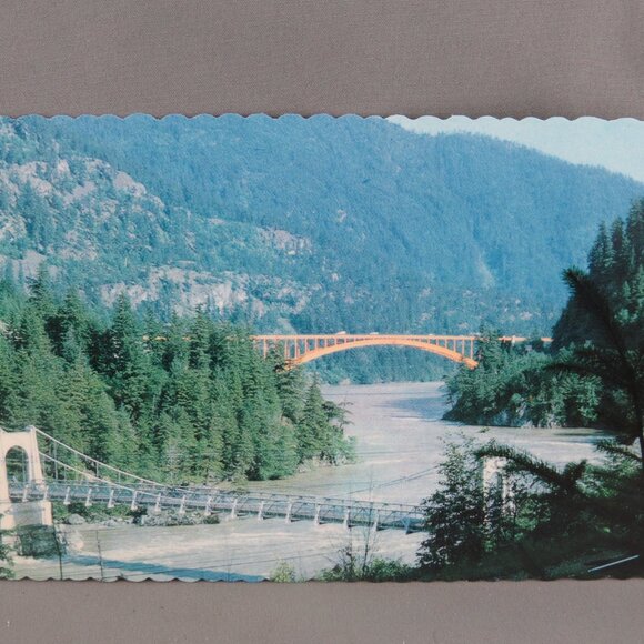 Vintage Postcard - Alexandria Twin Bridges Spuzzum BC - Dexter Press - Picture 4 of 4